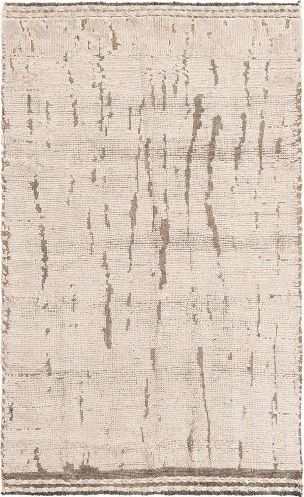 4' 4 x 7' Hand Knotted Moroccan Wool Rug