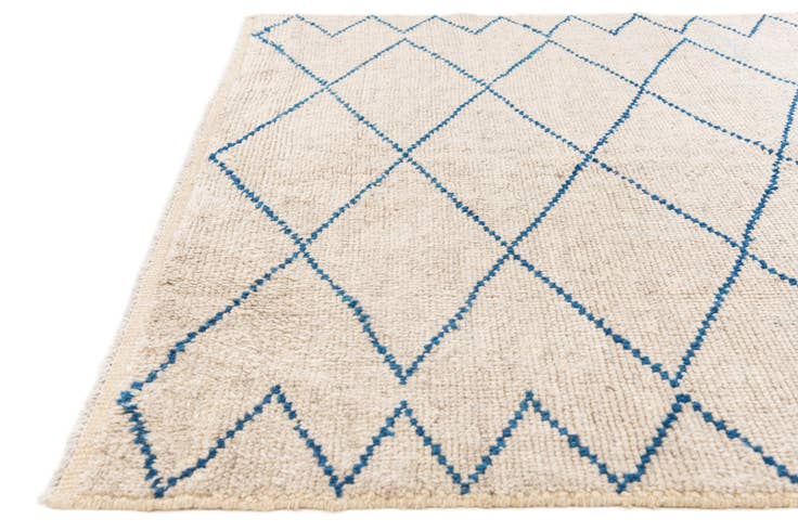 Detail image of 6' 1 x 9' Hand Knotted Moroccan Wool Rug