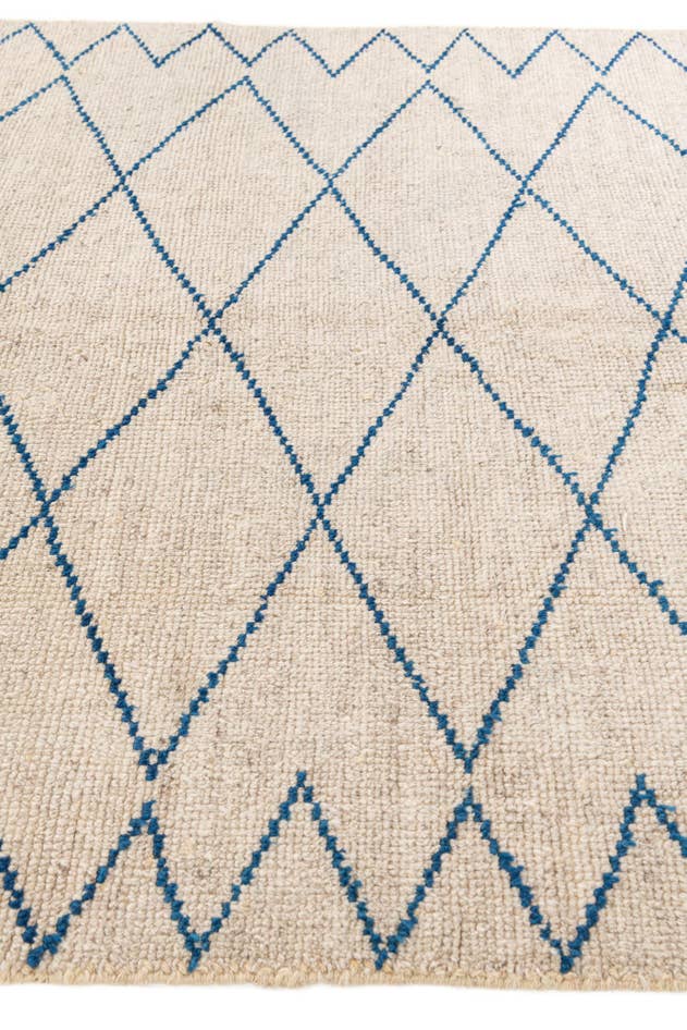 Detail image of 6' 1 x 9' Hand Knotted Moroccan Wool Rug