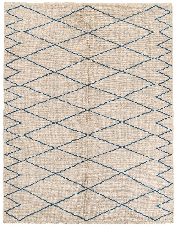 Detail image of 6' 1 x 9' Hand Knotted Moroccan Wool Rug
