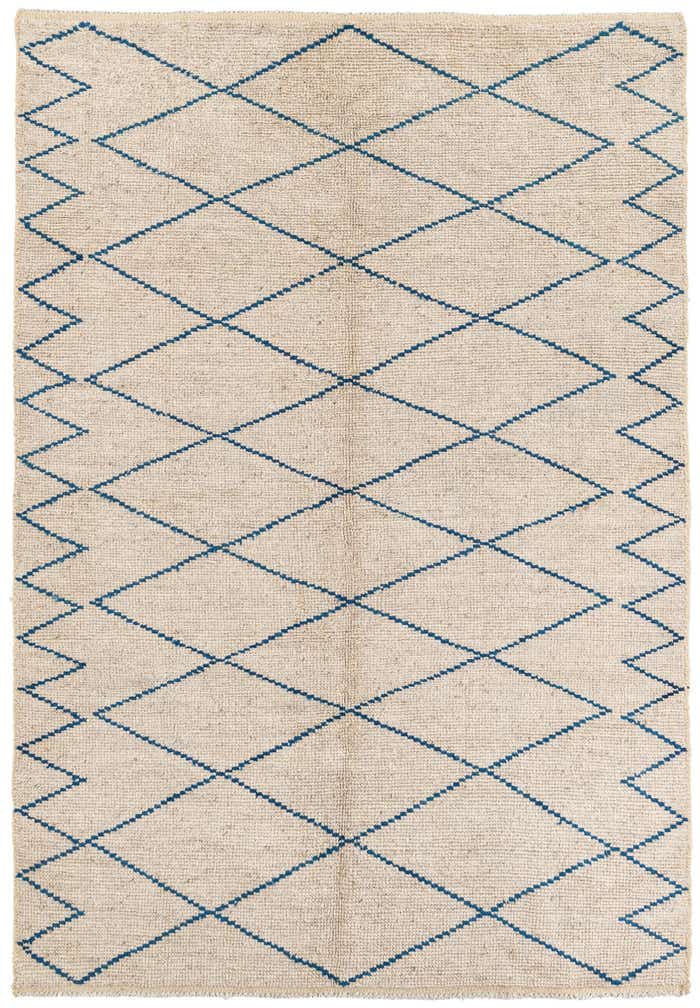 6' 1 x 9' Hand Knotted Moroccan Wool Rug