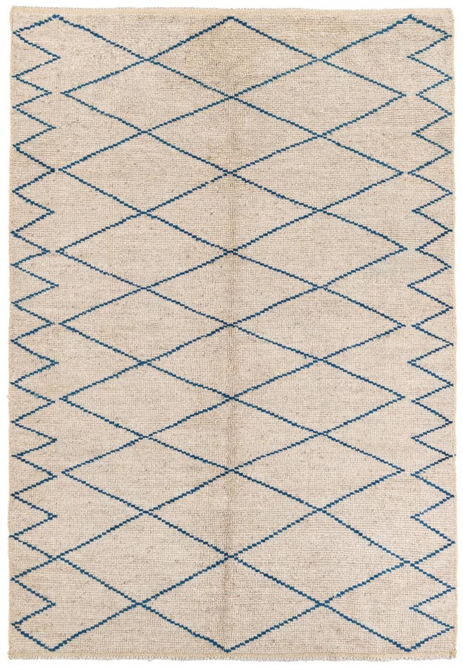 Detail image of 6' 1 x 9' Hand Knotted Moroccan Wool Rug