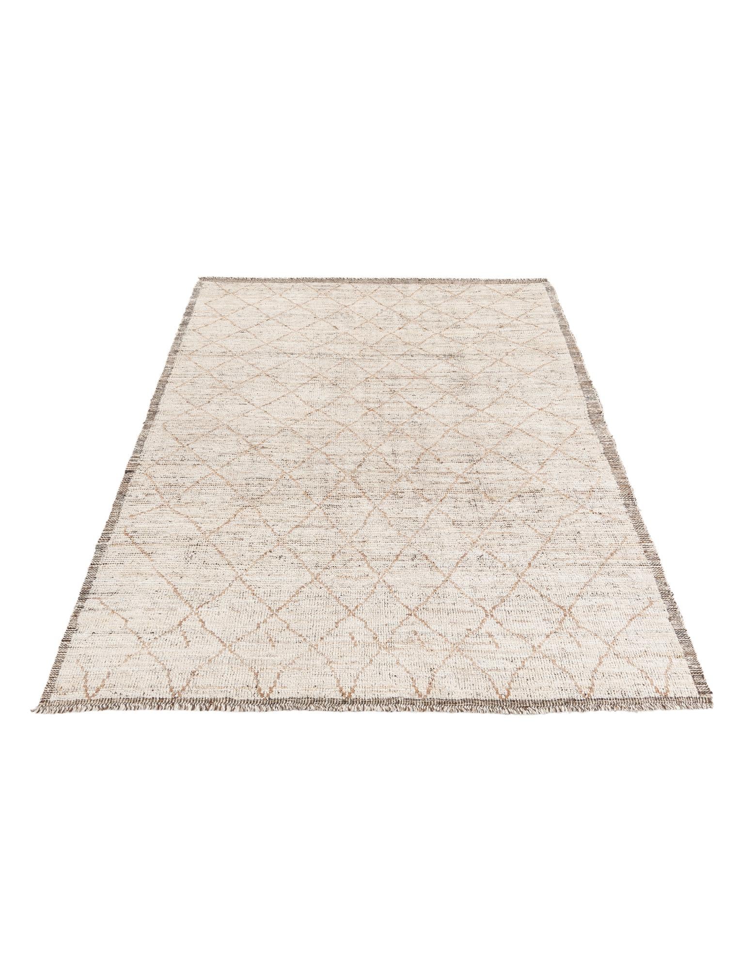 5' 4 x 7' 1 Hand Knotted Moroccan Wool Rug