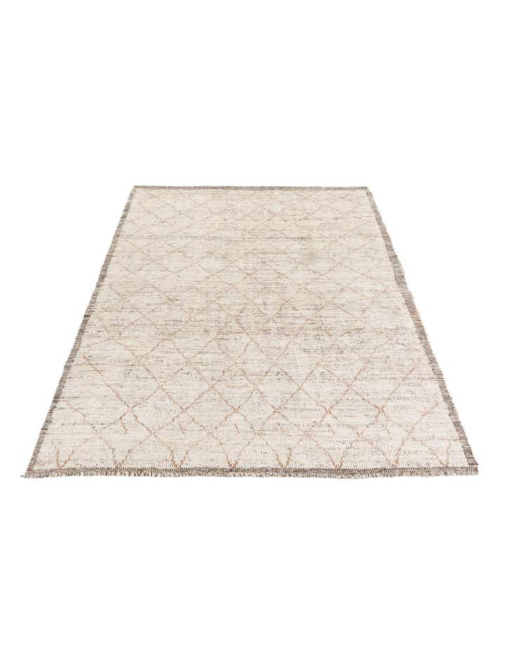 5' 4 x 7' 1 Hand Knotted Moroccan Wool Rug