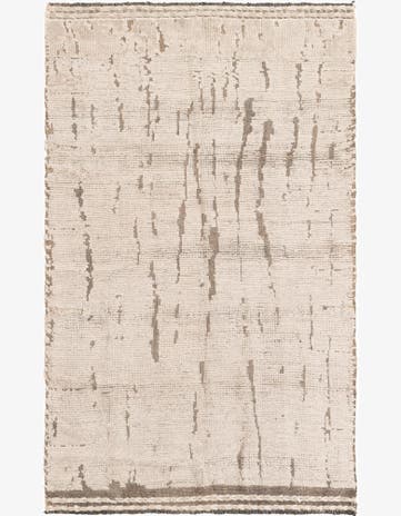 4' 4 x 7' Hand Knotted Moroccan Wool Rug