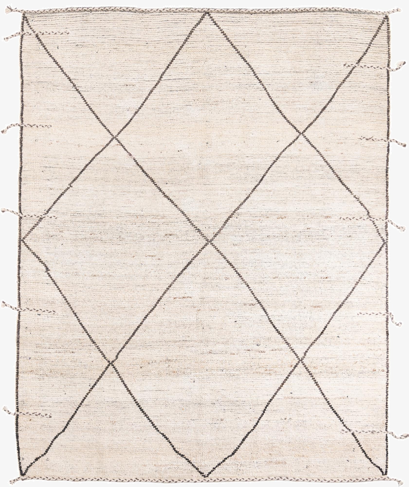 8' 1 x 9' 10  Hand Knotted Moroccan Wool Rug