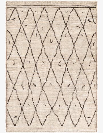 4' 3 x 6' Hand Knotted Moroccan Wool Rug