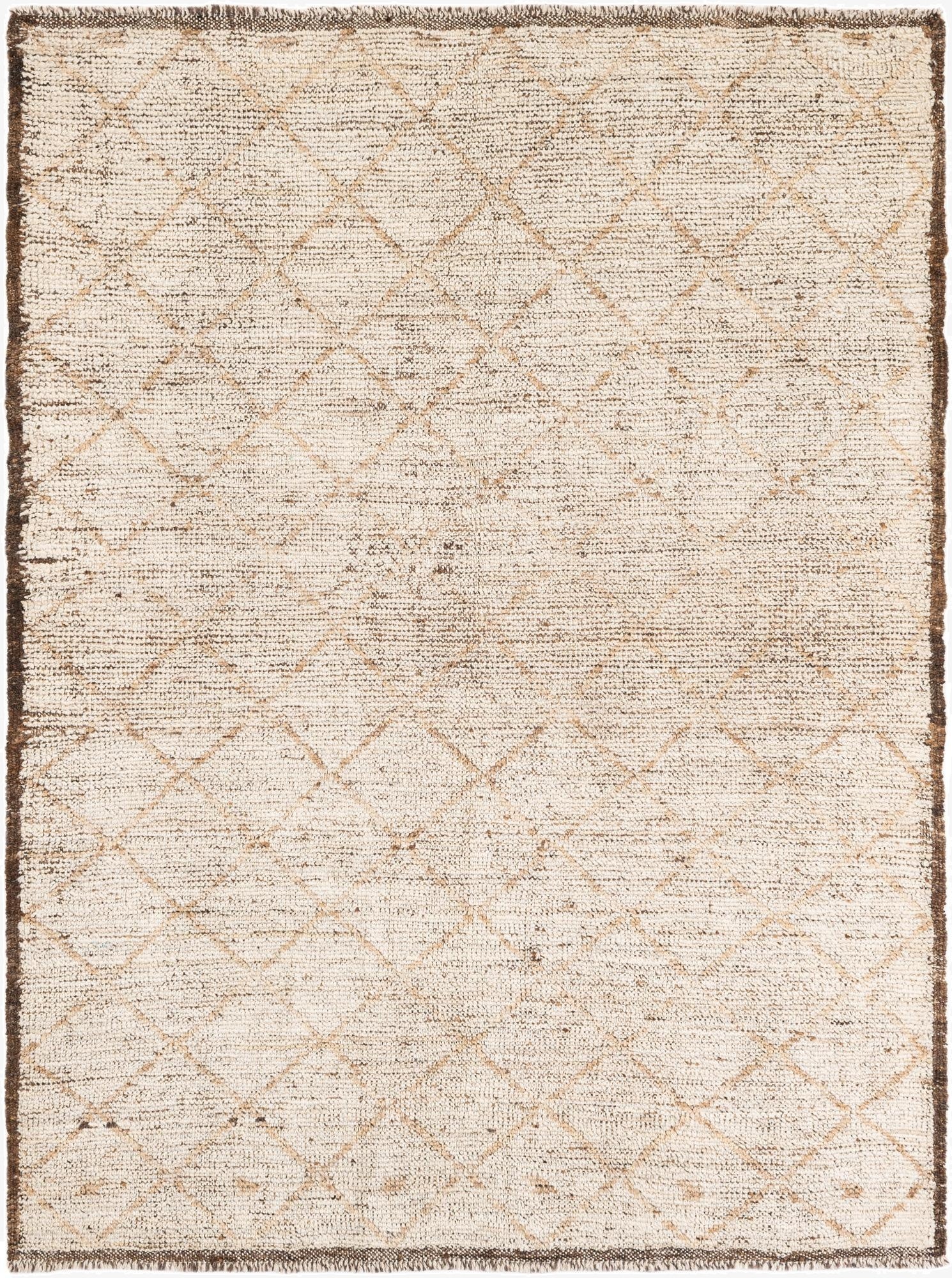 4' 6 x 6' 1  Hand Knotted Moroccan Wool Rug
