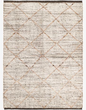 4' 4 x 6' Hand Knotted Moroccan Wool Rug