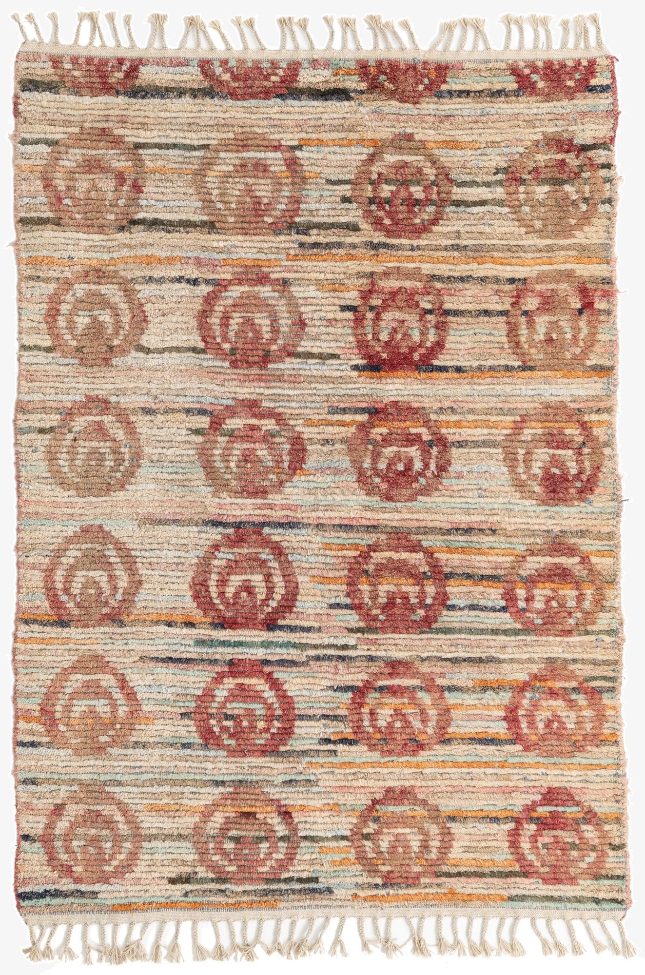 4' 7 x 6' 8  Hand Knotted Moroccan Wool Rug