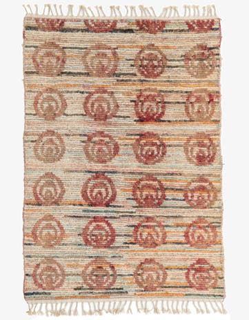 4' 7 x 6' 8 Hand Knotted Moroccan Wool Rug