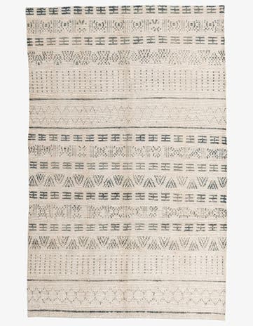 6' 2 x 9' 7 Hand Knotted Moroccan Wool Rug