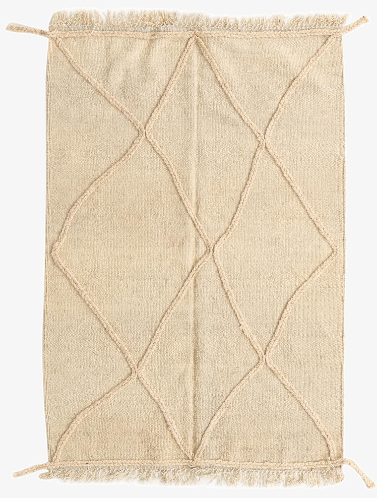 3' 6 x 5' 1  Hand Knotted Moroccan Wool Rug