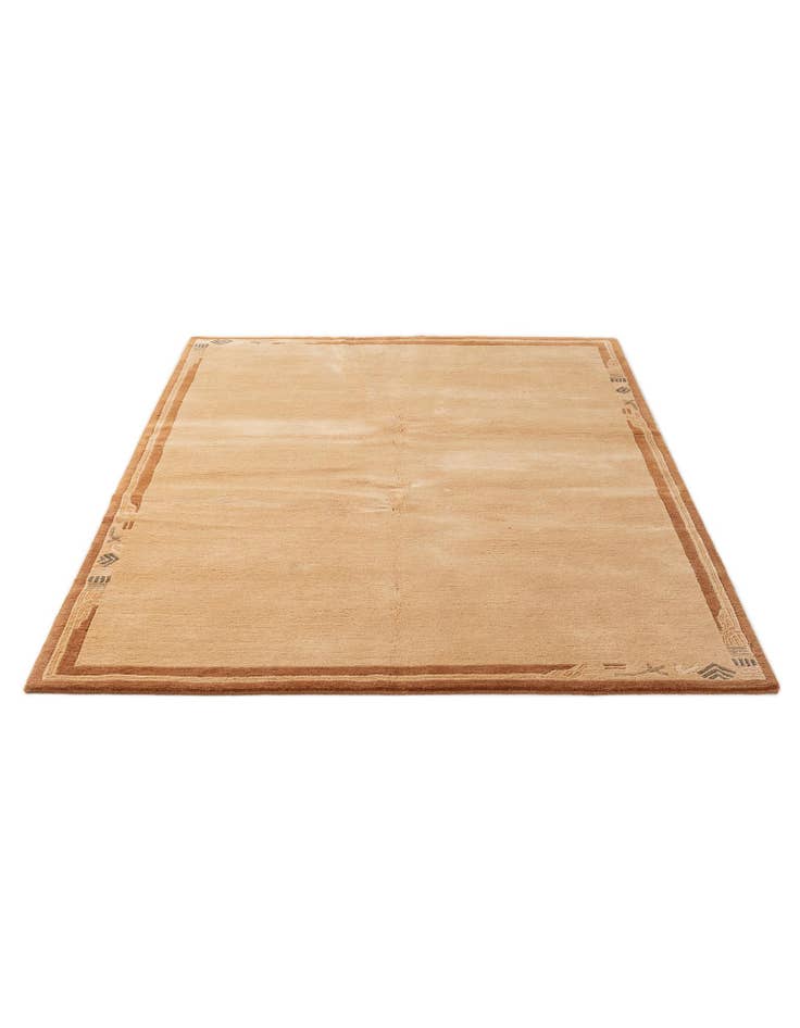 Detail image of 4' 8 x 6' 8 Hand Knotted Nepal Wool Rug