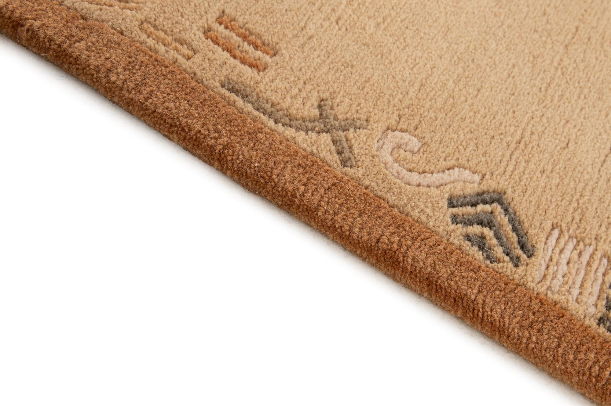 4' 8 x 6' 8 Hand Knotted Nepal Wool Rug