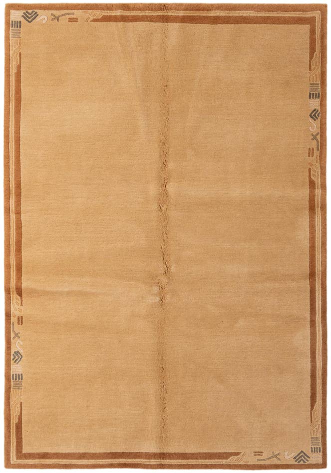 Detail image of 4' 8 x 6' 8 Hand Knotted Nepal Wool Rug