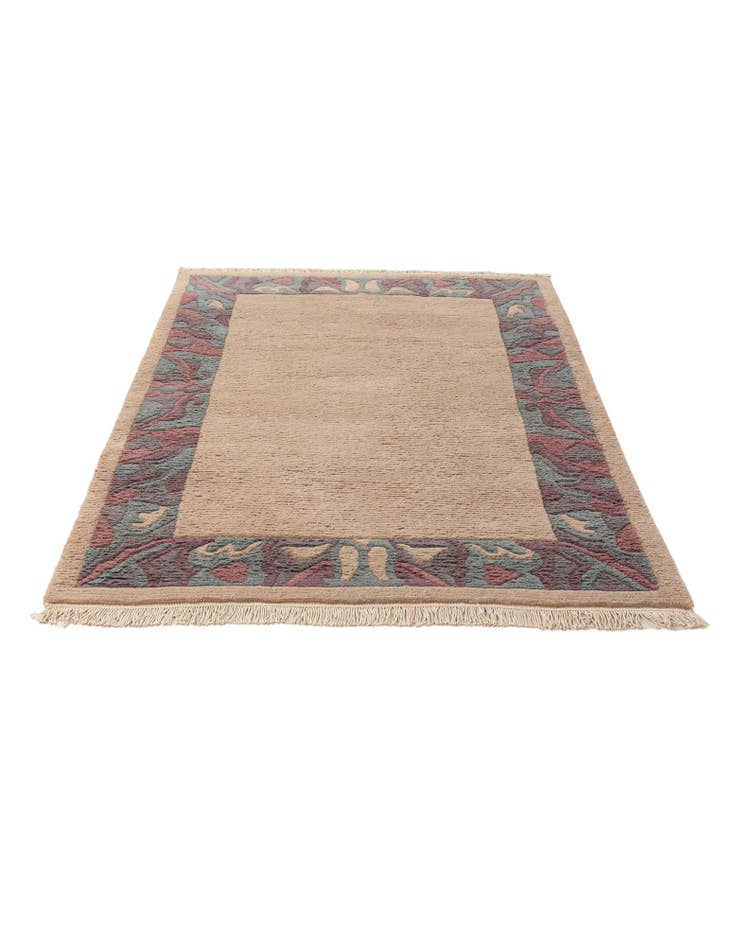 Detail image of 3' 11 x 5' 10 Hand Knotted Nepal Wool Rug