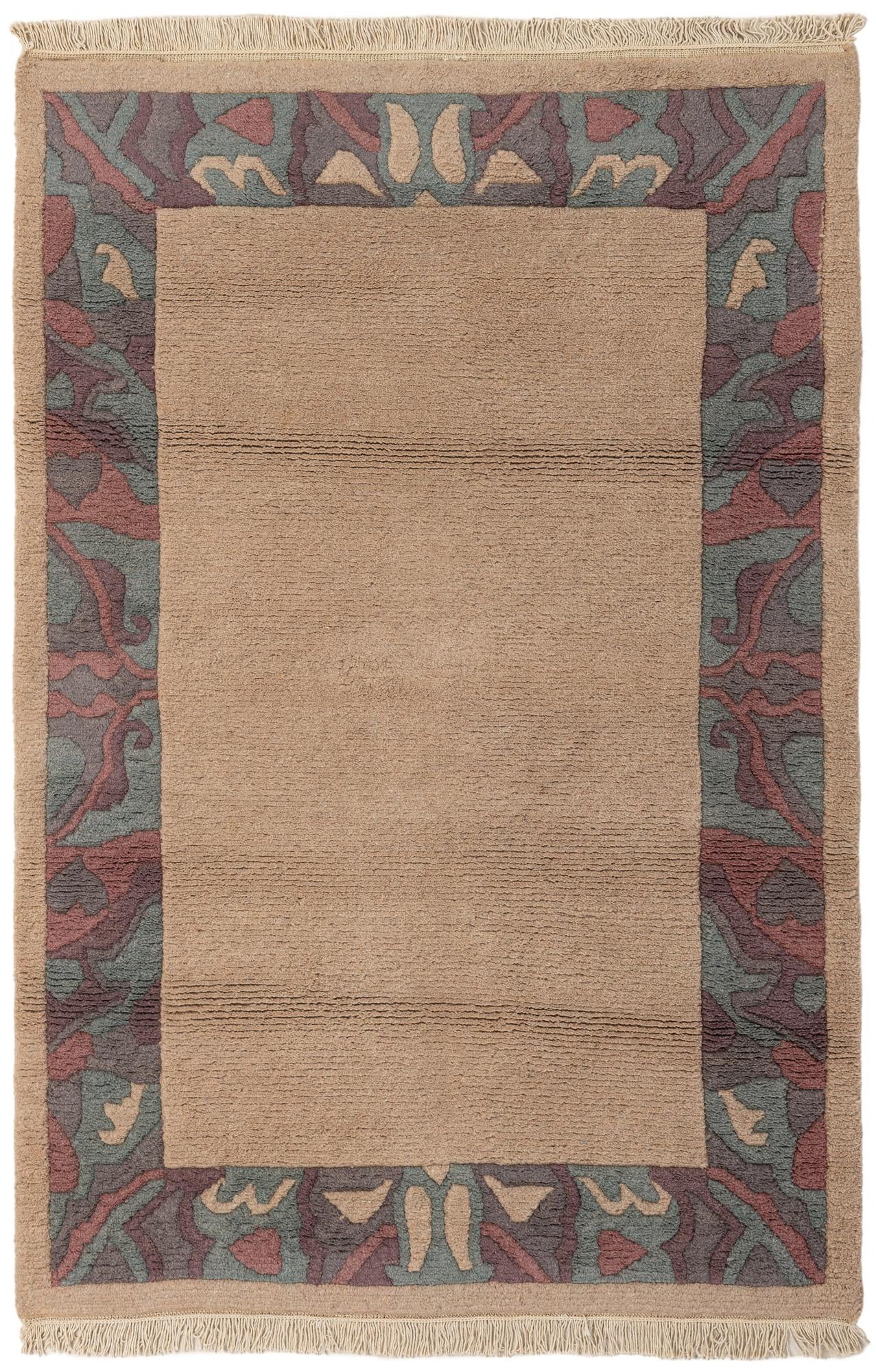 3' 11 x 5' 10 Hand Knotted Nepal Wool Rug