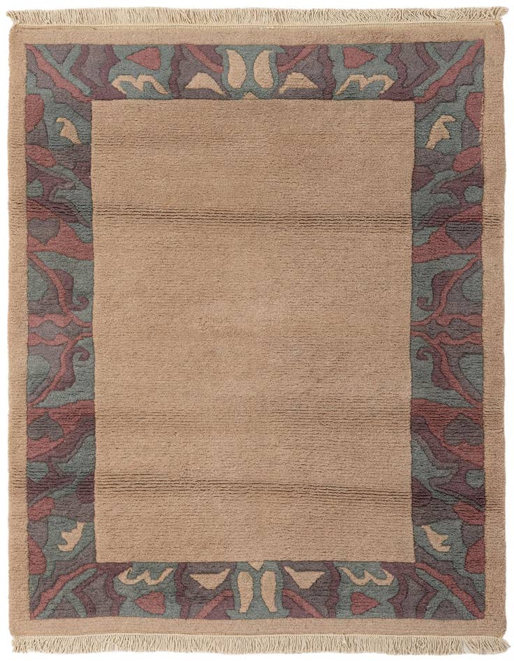 Detail image of 3' 11 x 5' 10 Hand Knotted Nepal Wool Rug