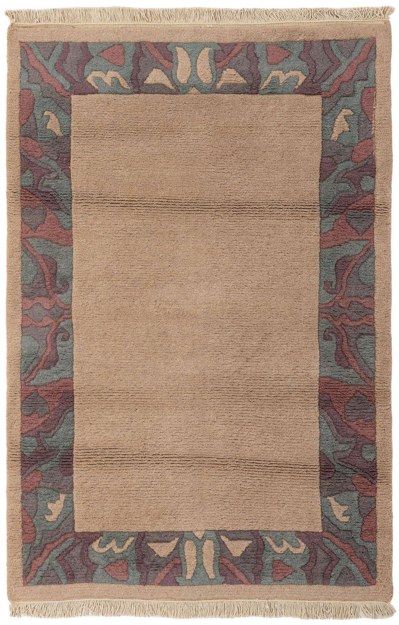 3' 11 x 5' 10 Hand Knotted Nepal Wool Rug