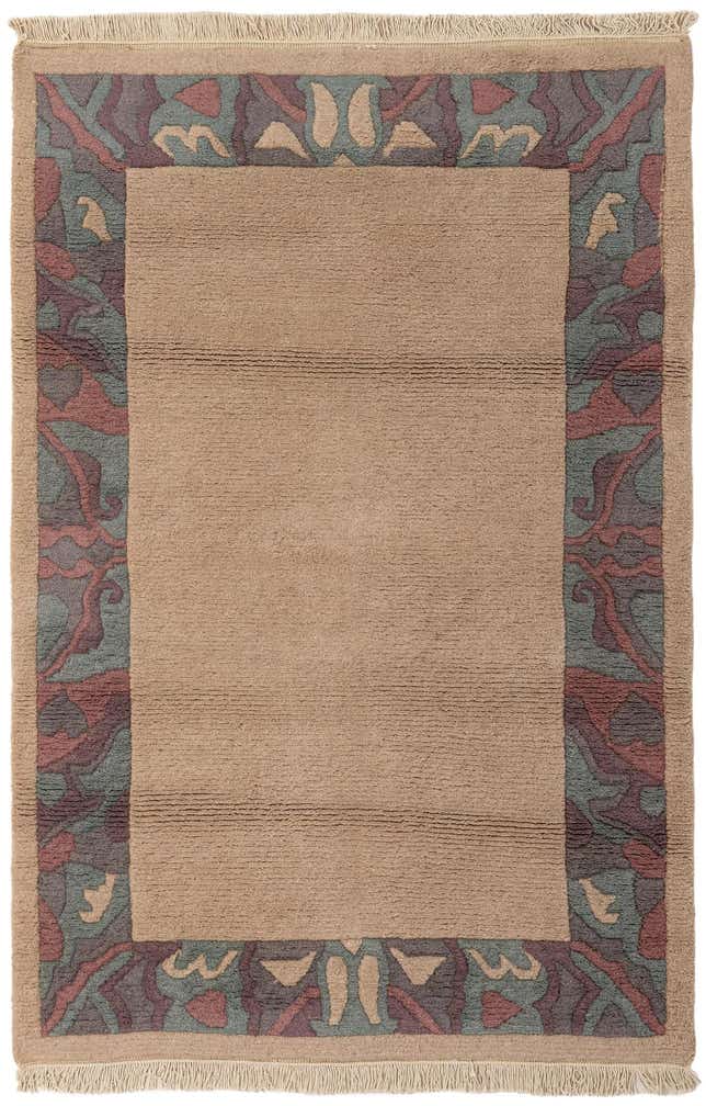 3' 11 x 5' 10 Hand Knotted Nepal Wool Rug
