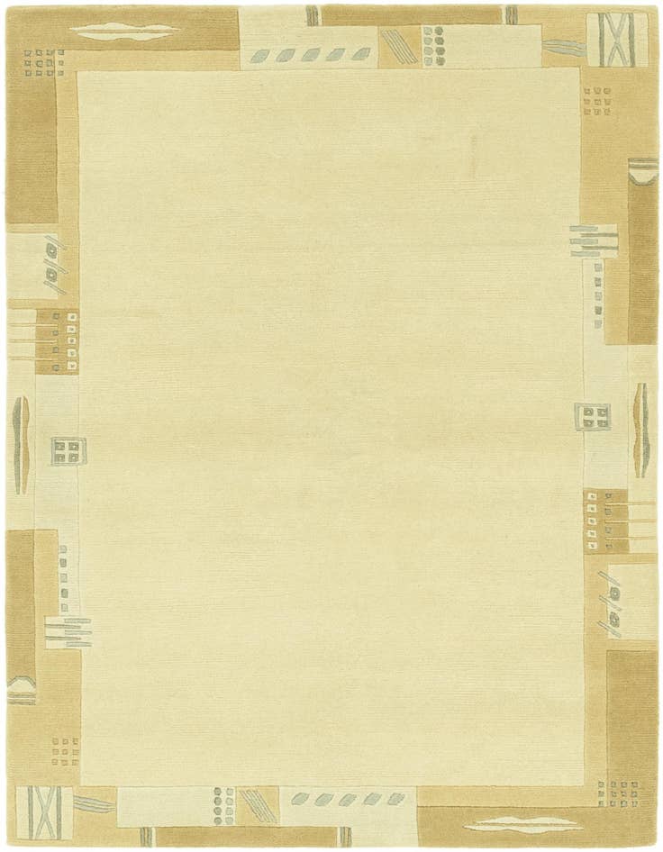 Detail image of 4' x 5' 10 Hand Knotted Nepal Wool Rug