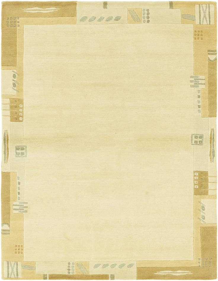 Detail image of 4' x 5' 10 Hand Knotted Nepal Wool Rug