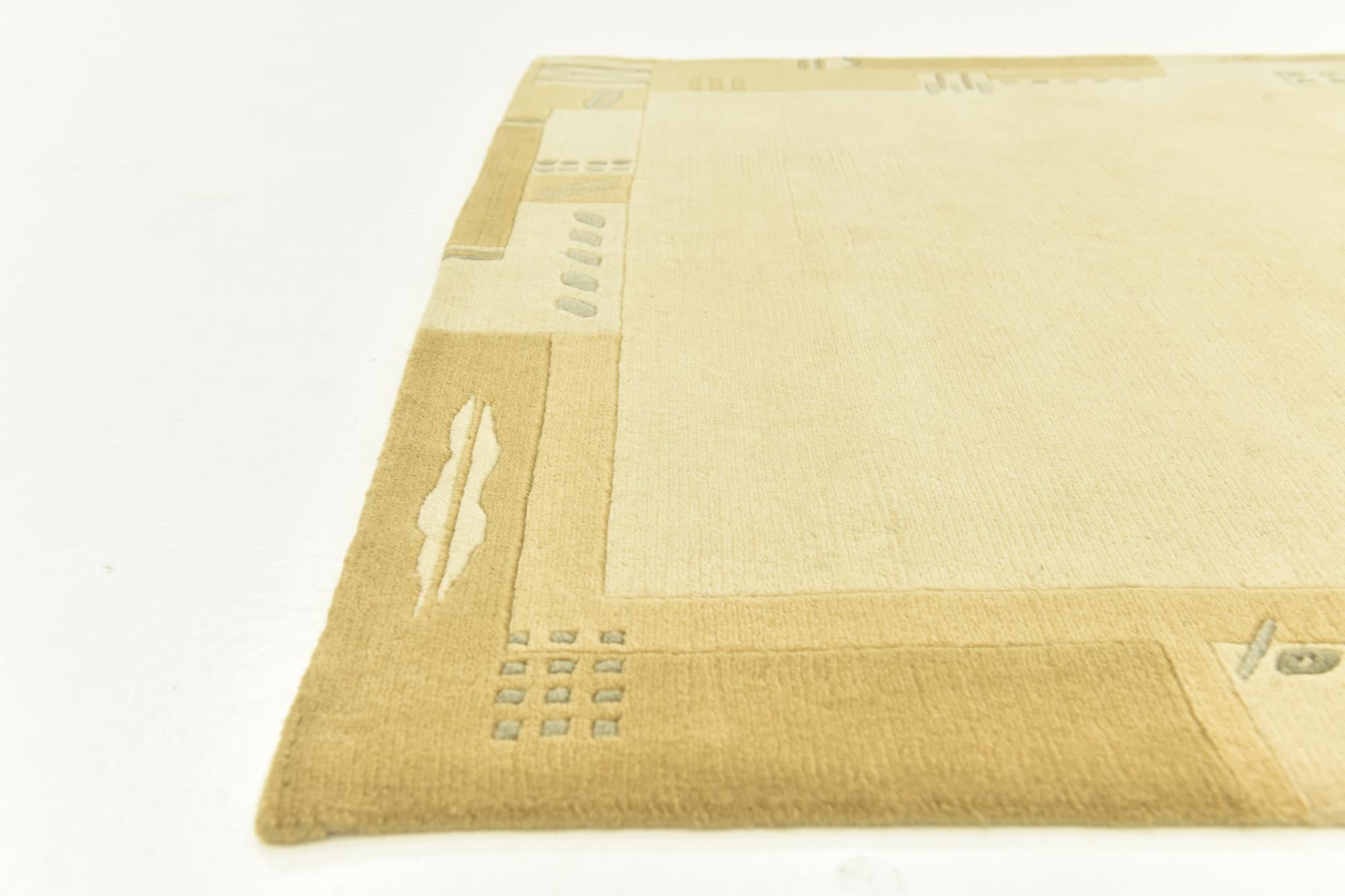 4' x 5' 10 Hand Knotted Nepal Wool Rug