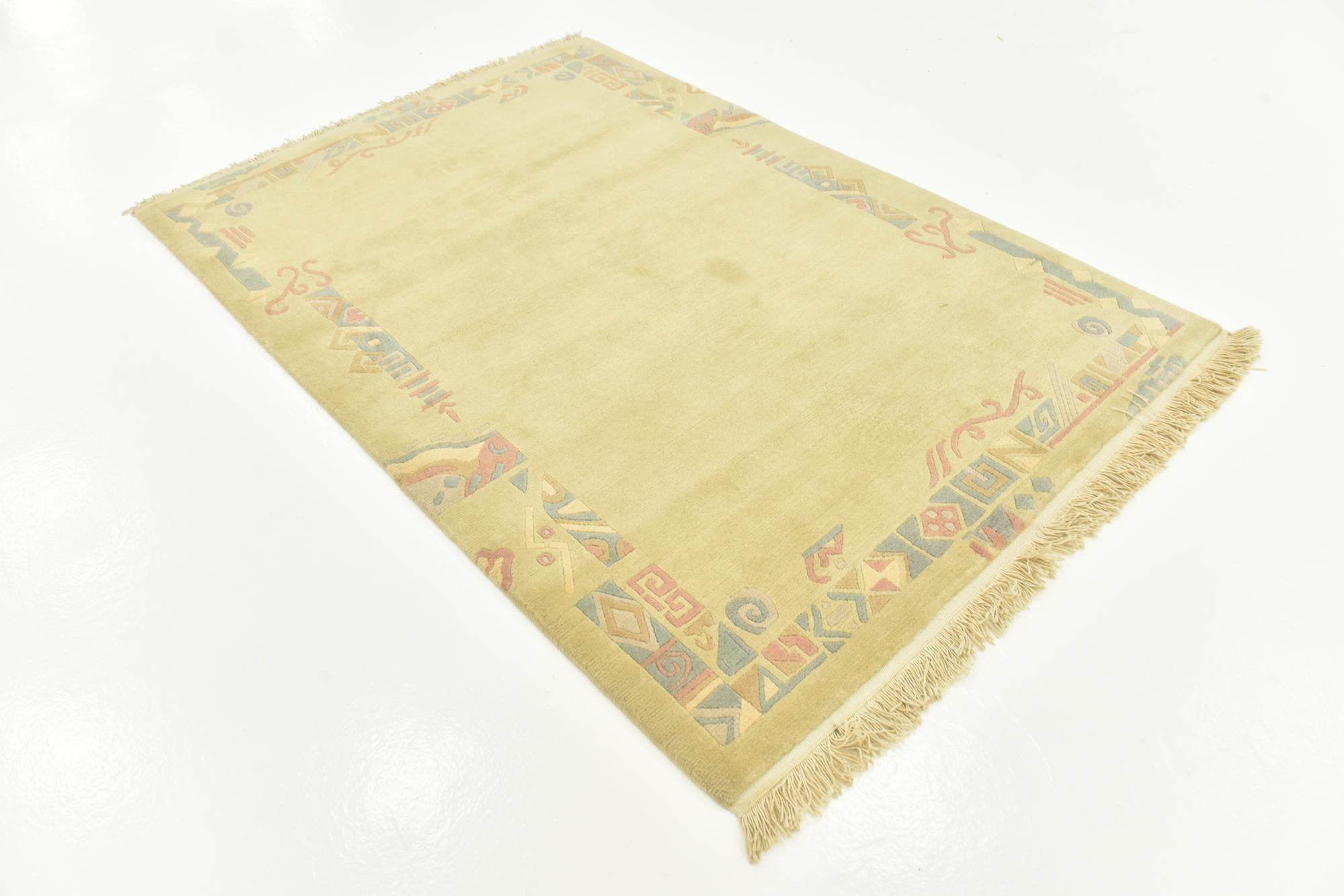 4' 7 x 6' 8 Hand Knotted Nepal Wool Rug