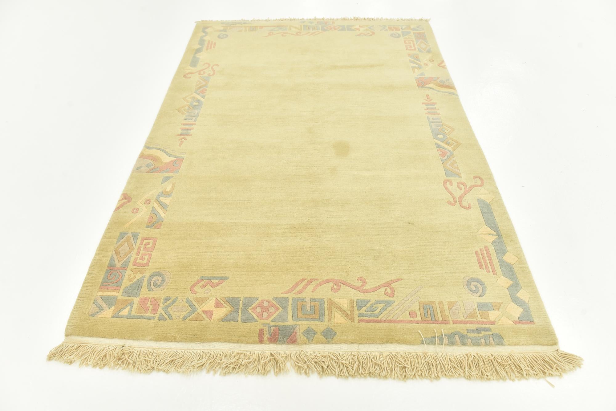 4' 7 x 6' 8 Hand Knotted Nepal Wool Rug