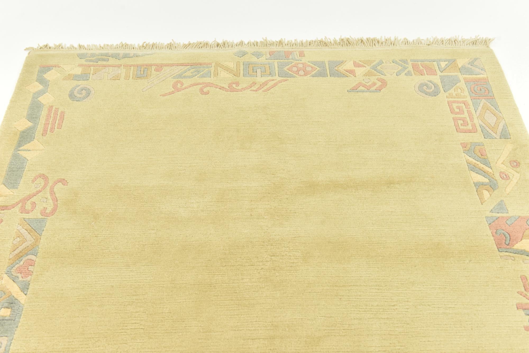 4' 7 x 6' 8 Hand Knotted Nepal Wool Rug