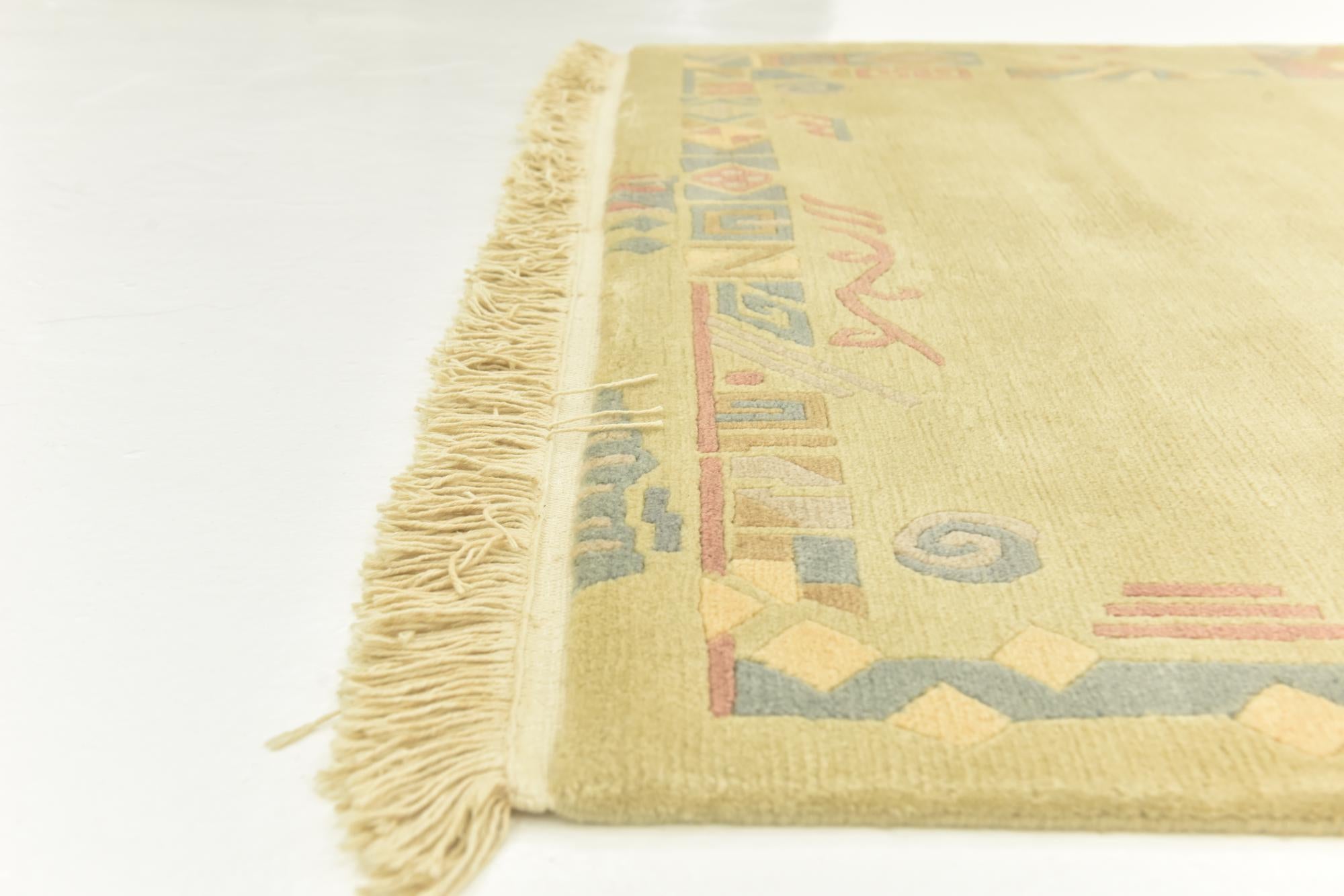 4' 7 x 6' 8 Hand Knotted Nepal Wool Rug