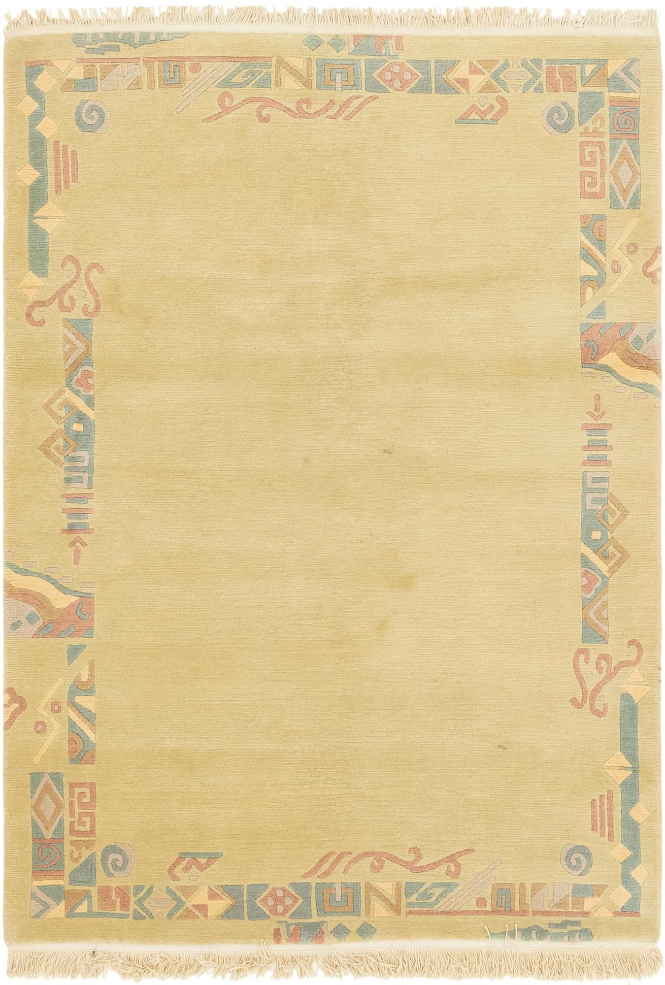 4' 7 x 6' 8 Hand Knotted Nepal Wool Rug