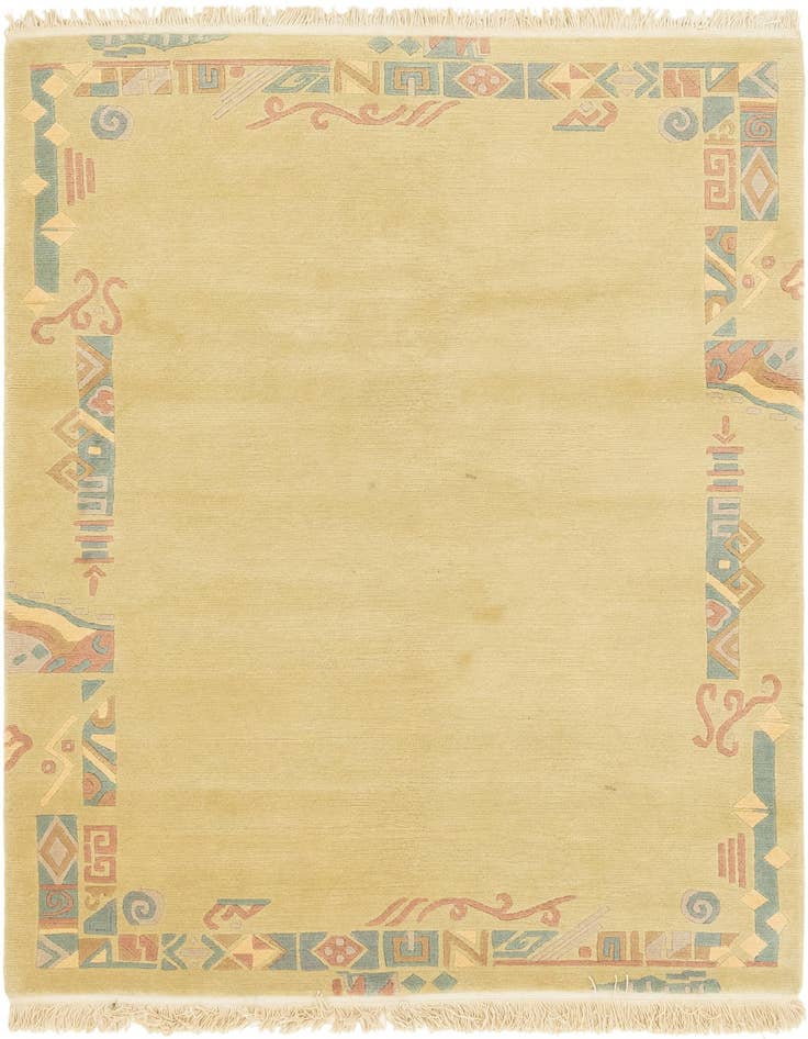Detail image of 4' 7 x 6' 8 Hand Knotted Nepal Wool Rug