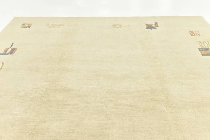 Detail image of 7' 8 x 9' Hand Knotted Nepal Wool Rug