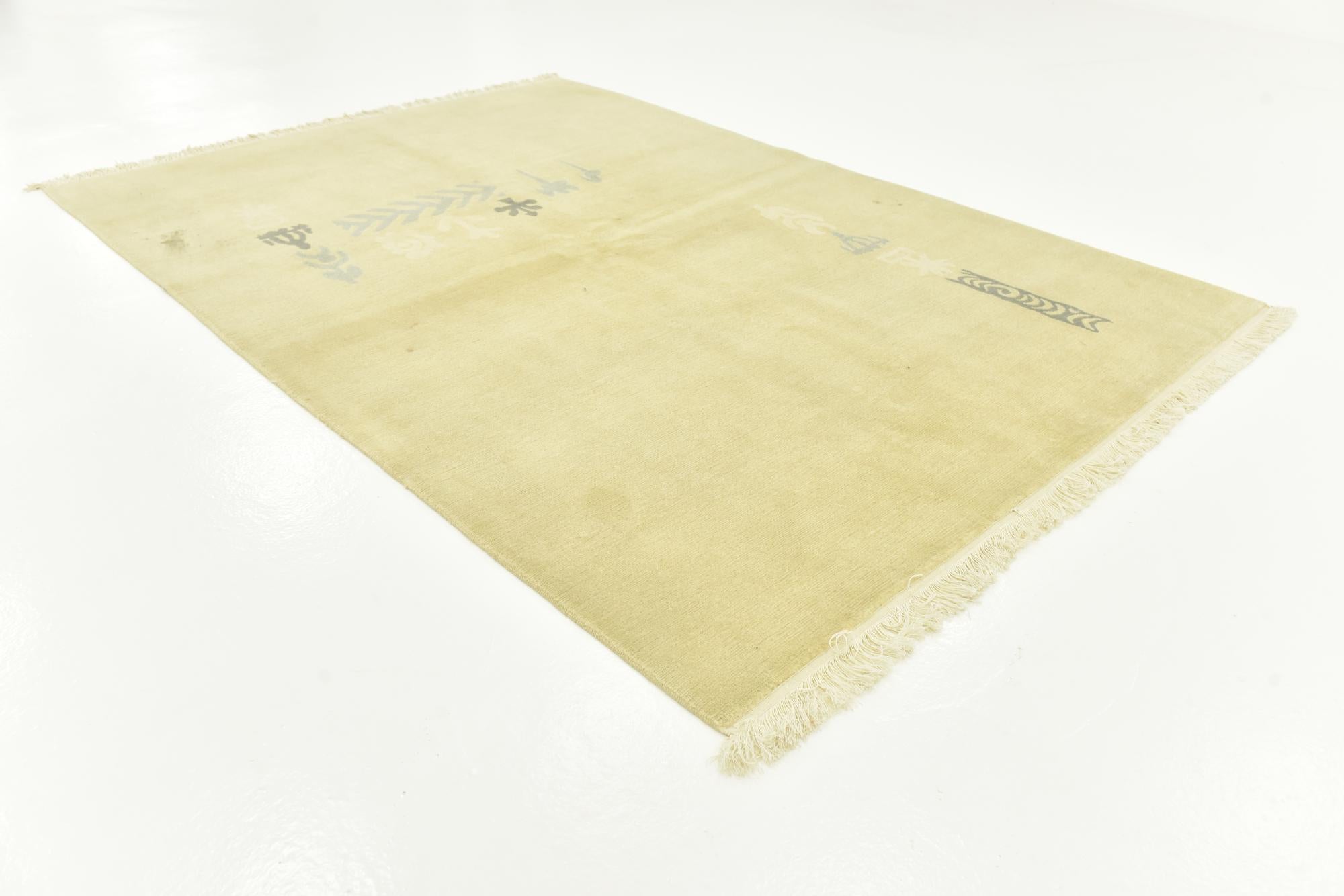 5' 8 x 8' Hand Knotted Nepal Wool Rug