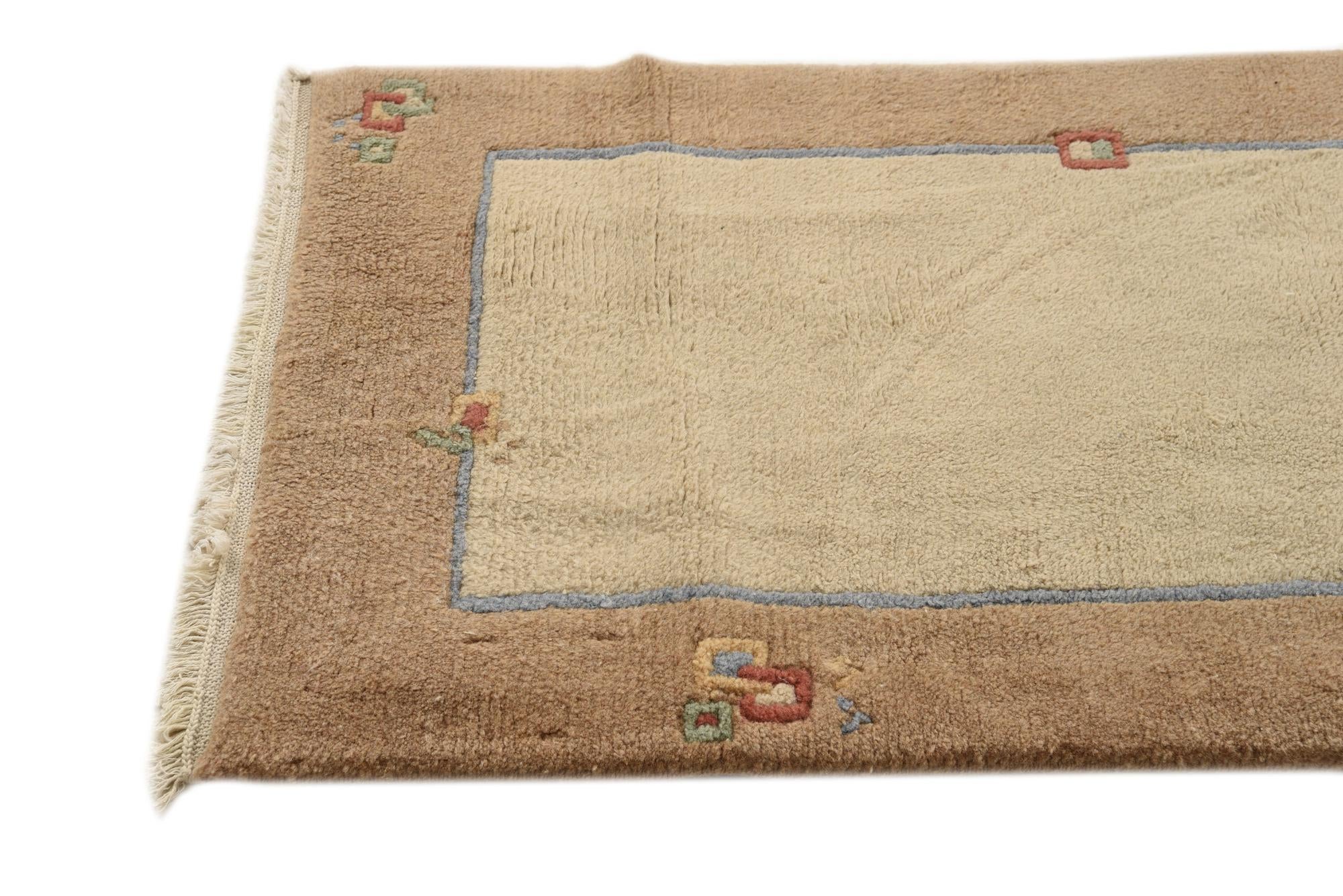 70cm x 140cm anudado a mano nepal Alfombra Lana