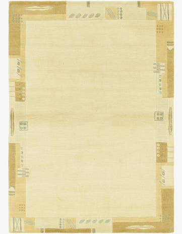 4' x 5' 10 Hand Knotted Nepal Wool Rug