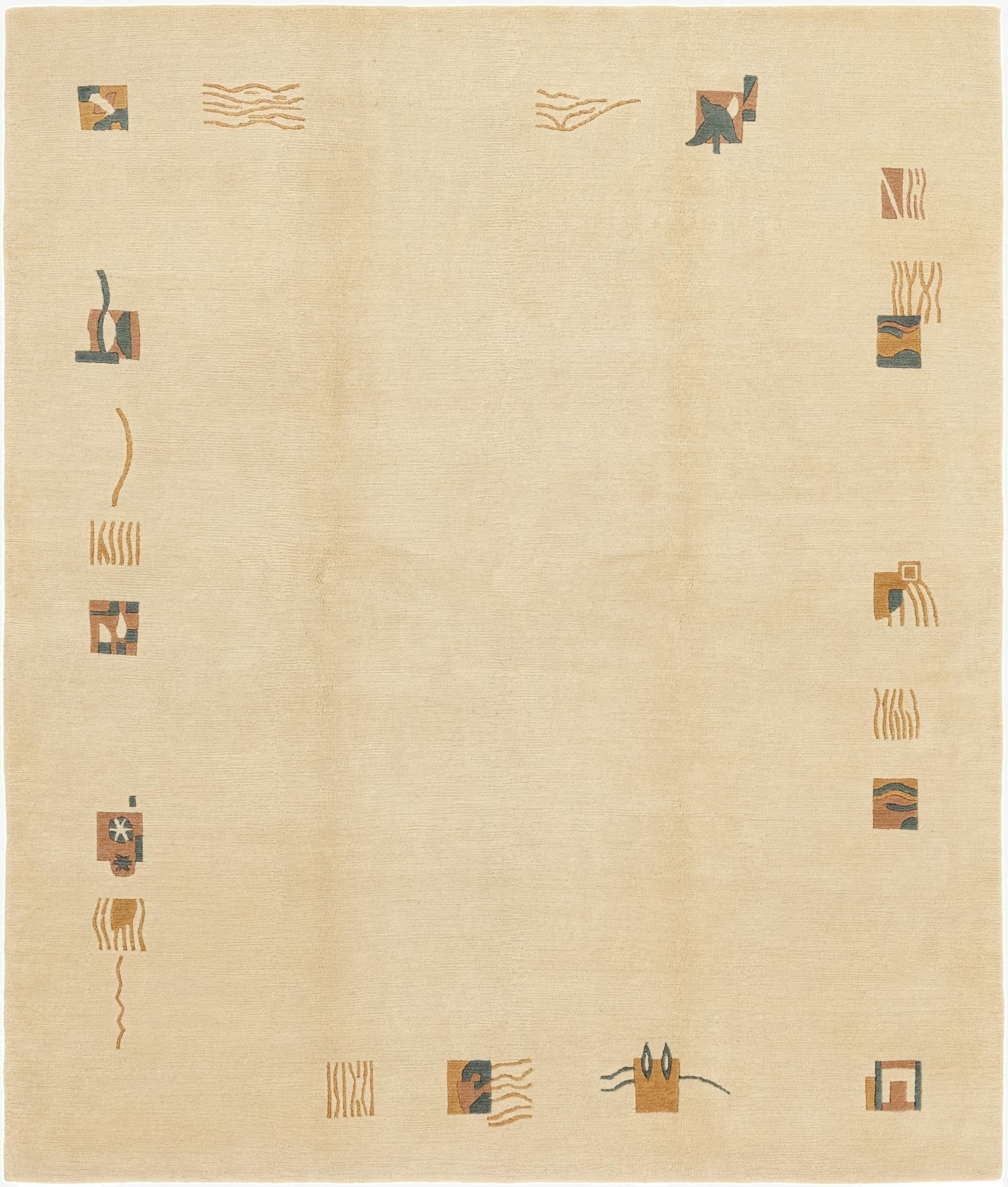 7' 8 x 9'  Hand Knotted Nepal Wool Rug