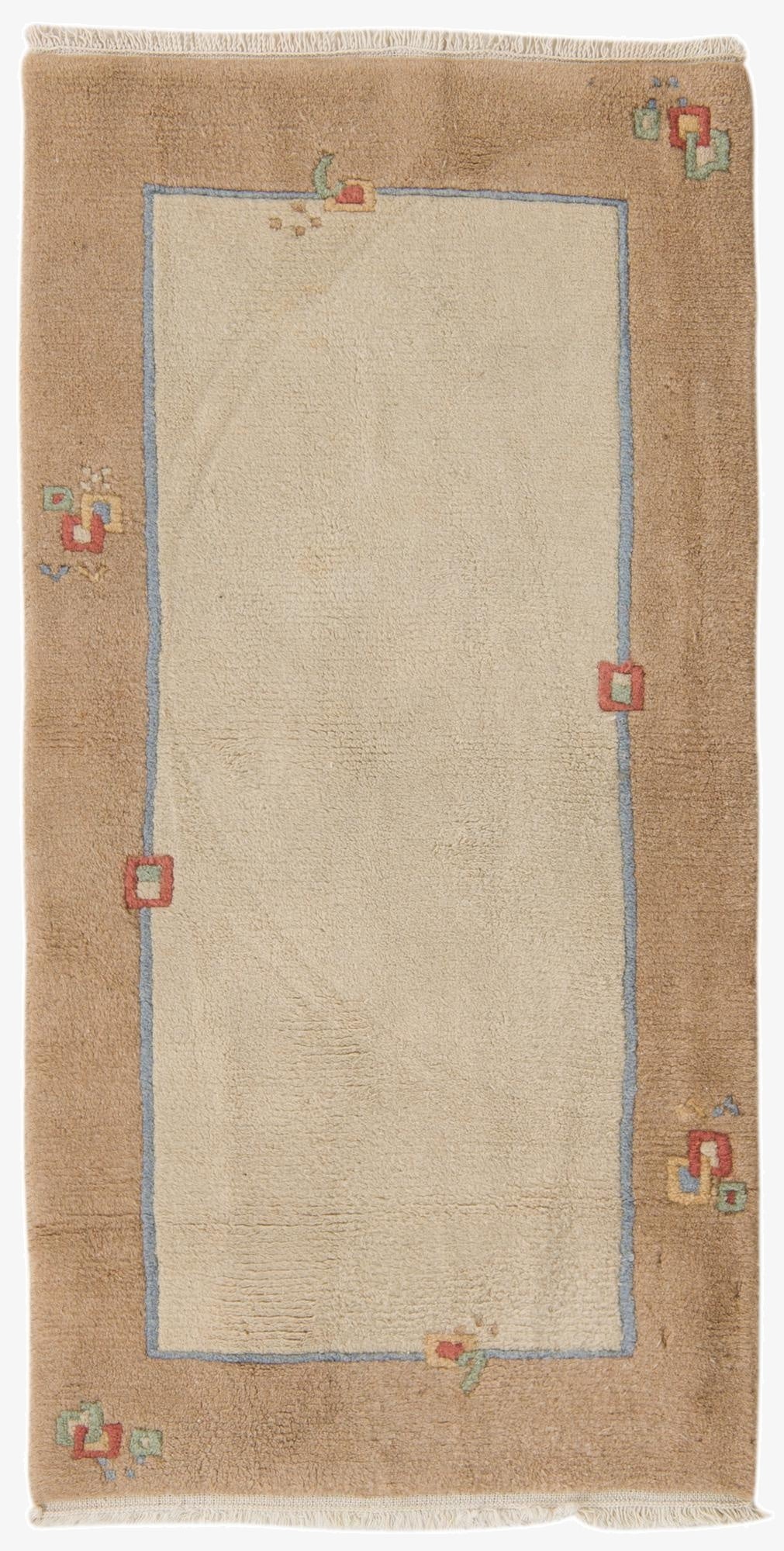 2' 4 x 4' 7  Hand Knotted Nepal Wool Rug