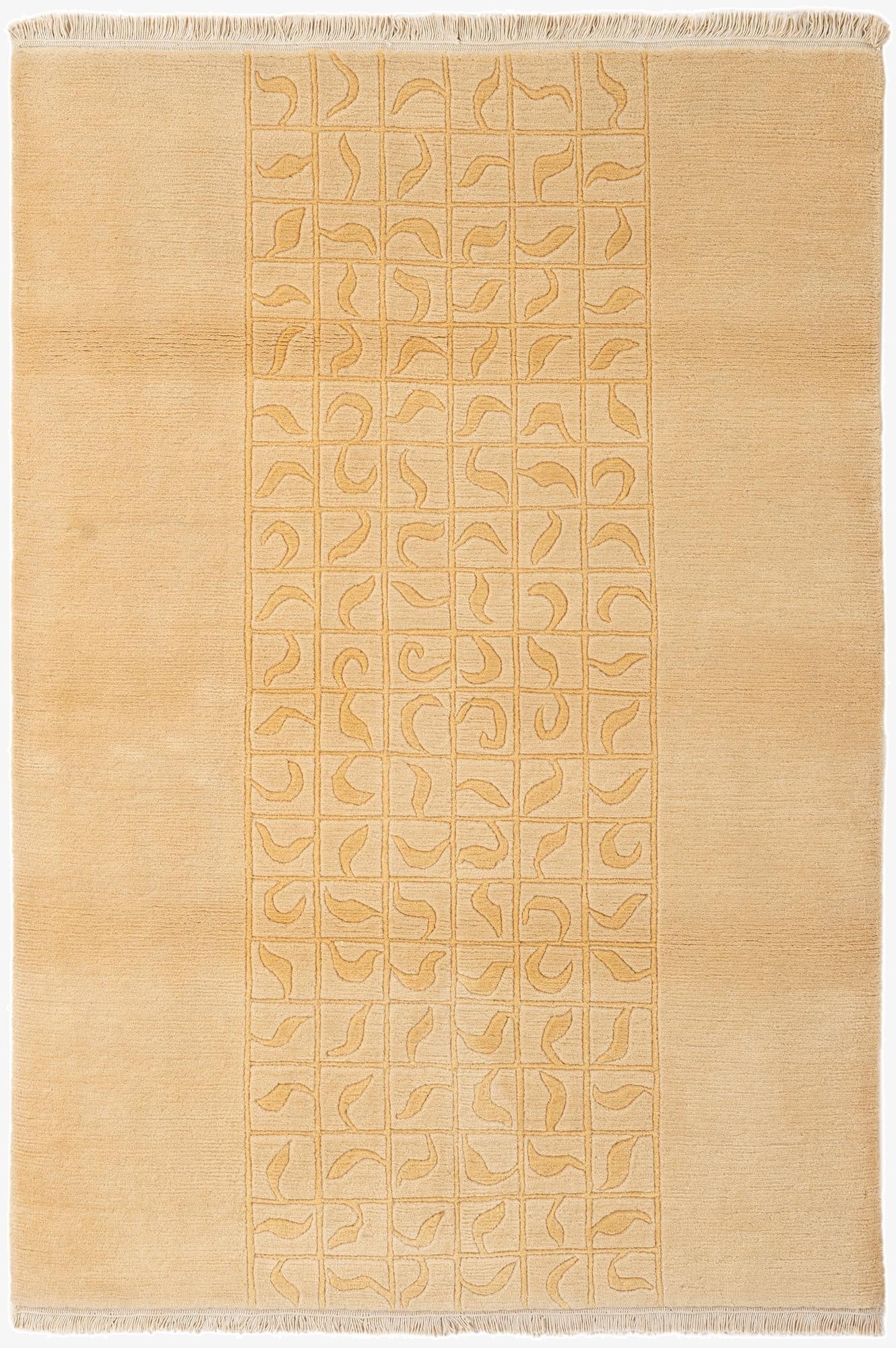 4' 1 x 5' 10  Hand Knotted Nepal Wool Rug