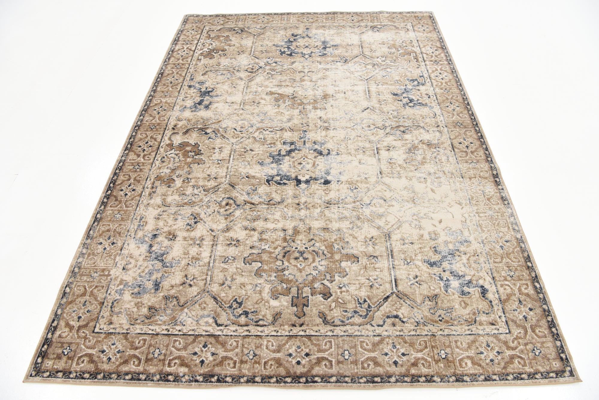 160cm x 225cm New Vintage Rug