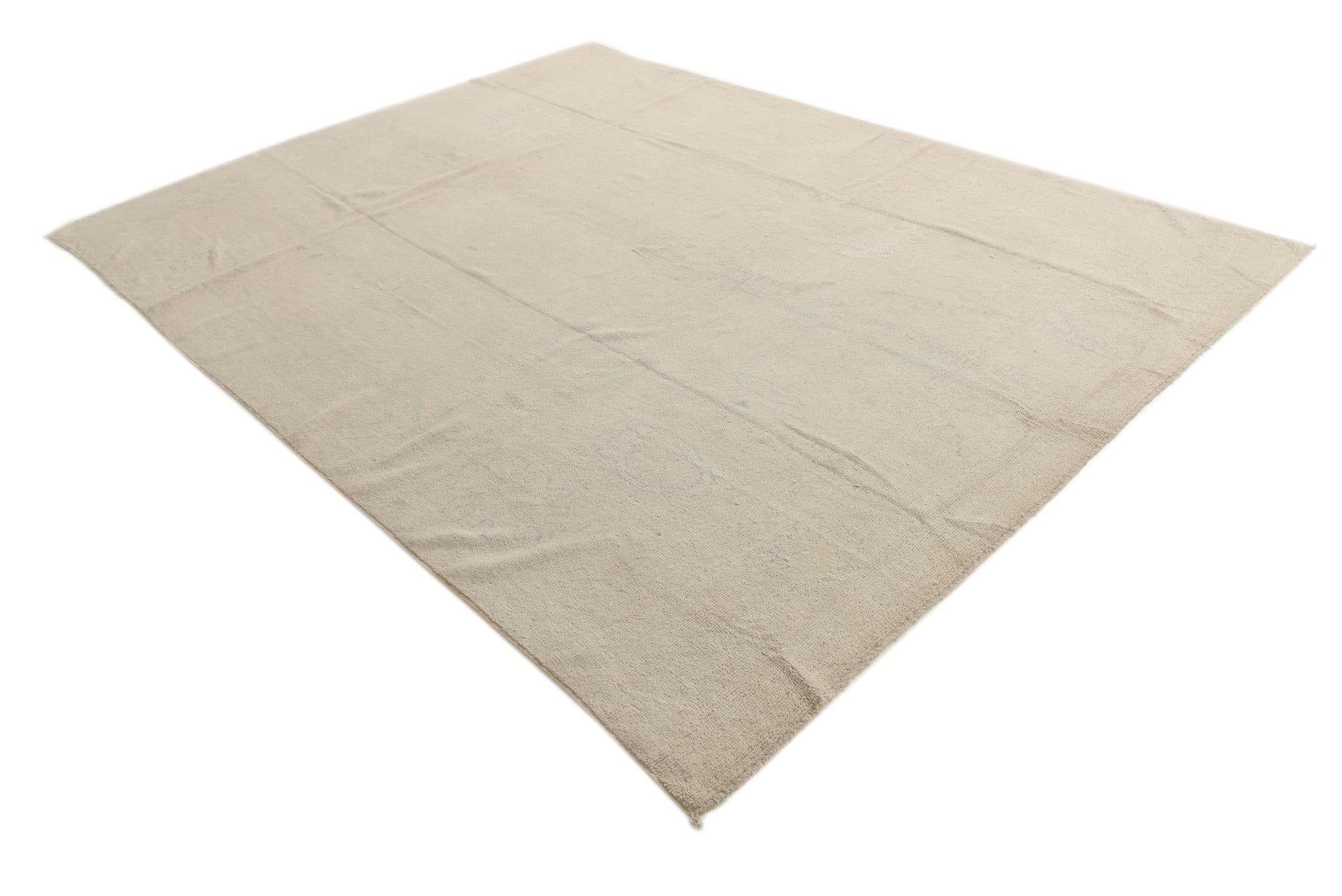 8' 6 x 11' 5 Hand Knotted Oushak Wool Rug