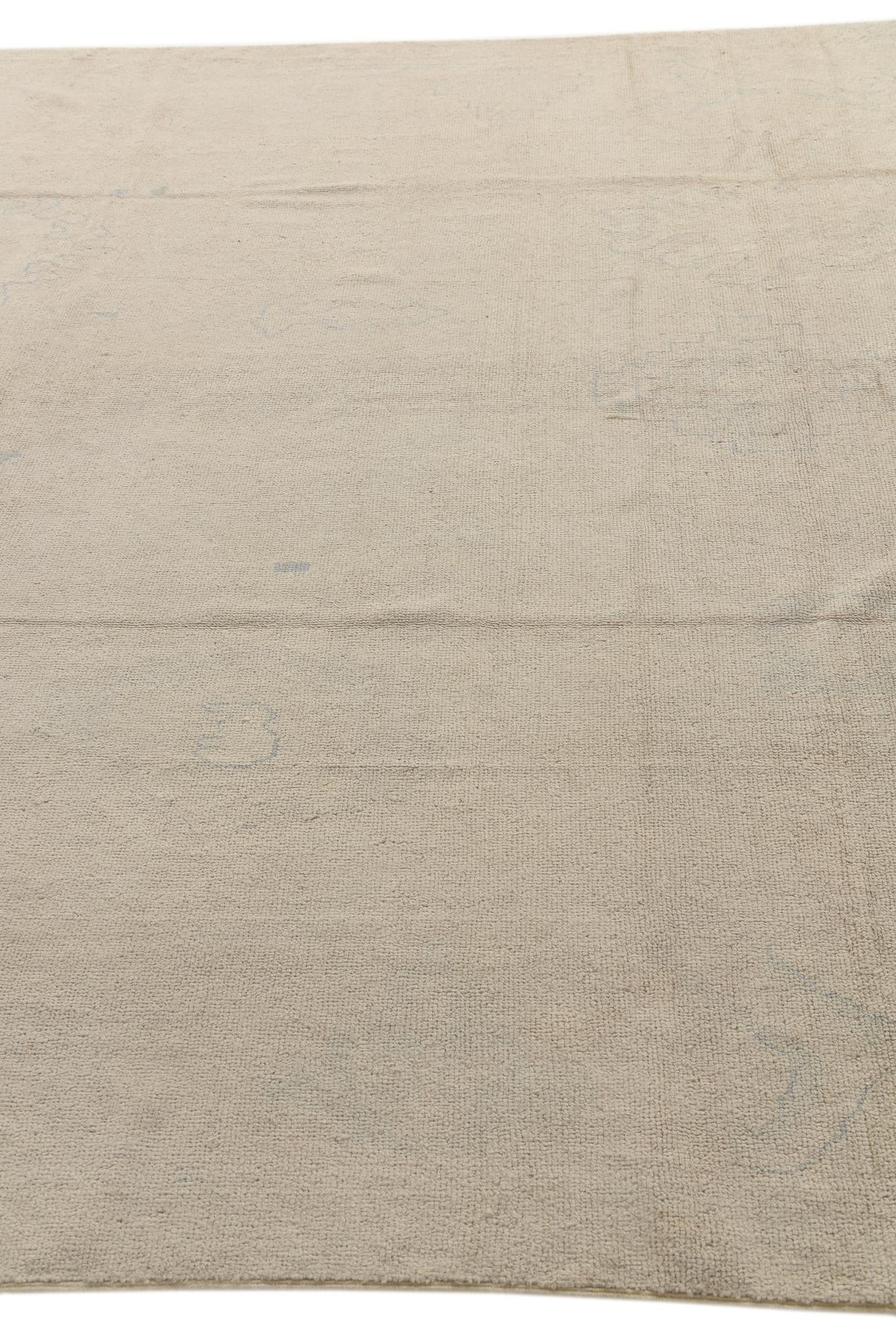8' 6 x 11' 5 Hand Knotted Oushak Wool Rug