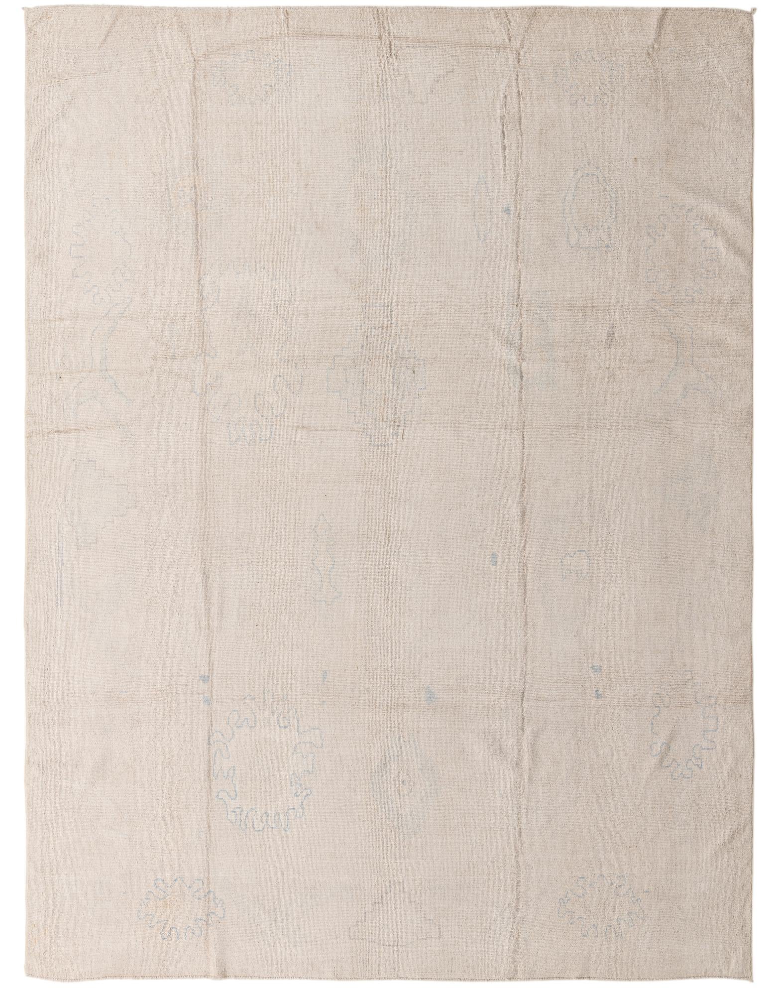 8' 6 x 11' 5 Hand Knotted Oushak Wool Rug