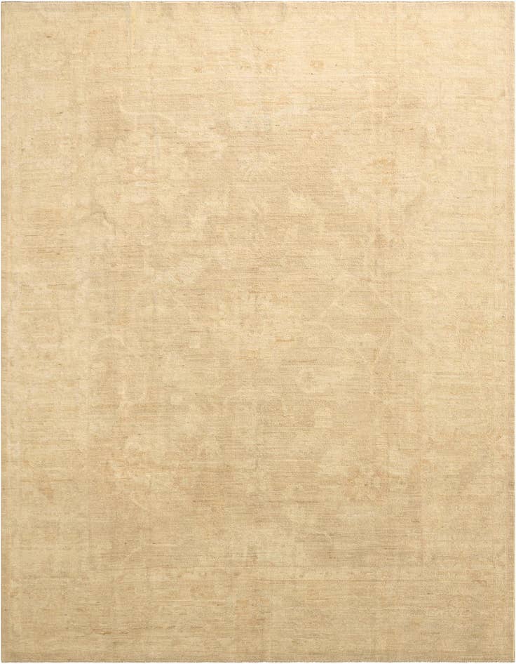 Detail image of 8' 7 x 12' 1 Hand Knotted Oushak Wool Rug