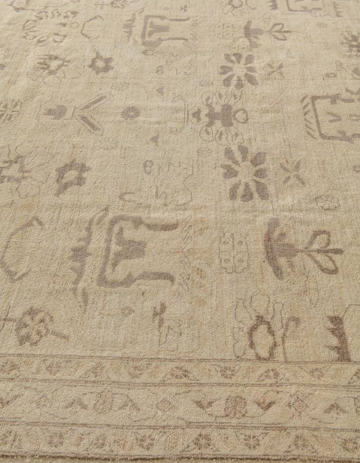 Detail image of 9' 2 x 12' 7  Hand Knotted Oushak Wool Rug