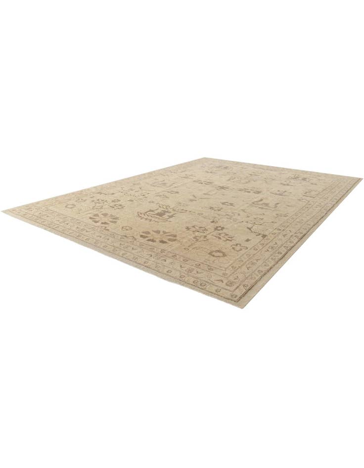 Detail image of 9' 2 x 12' 7 Hand Knotted Oushak Wool Rug