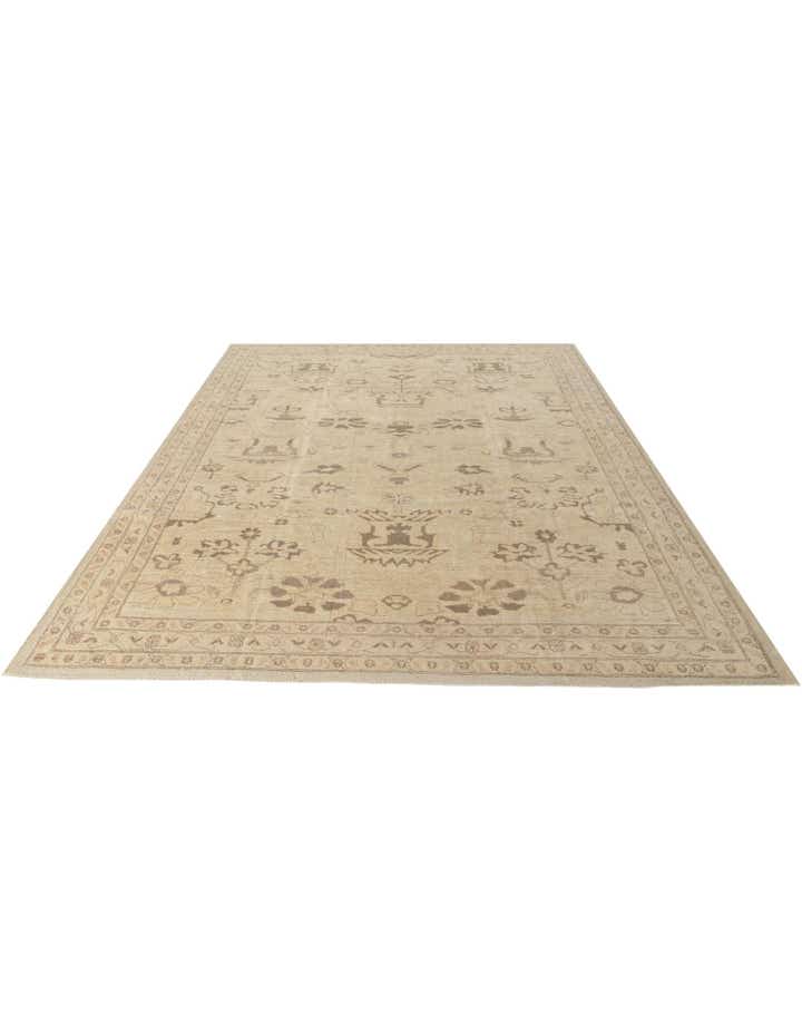 9' 2 x 12' 7 Hand Knotted Oushak Wool Rug