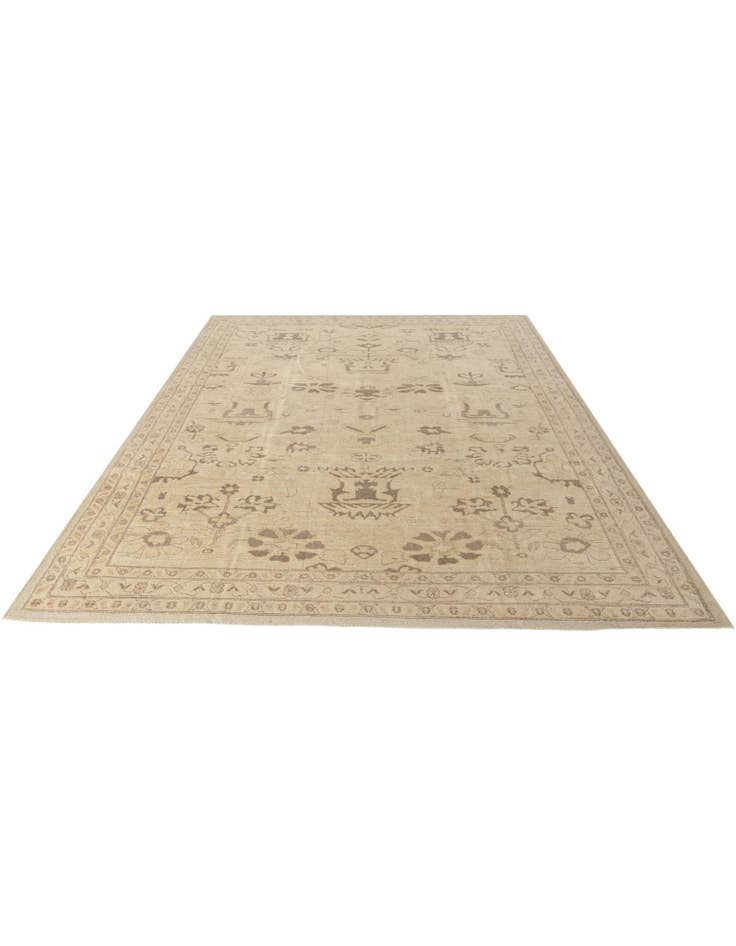 Detail image of 9' 2 x 12' 7 Hand Knotted Oushak Wool Rug